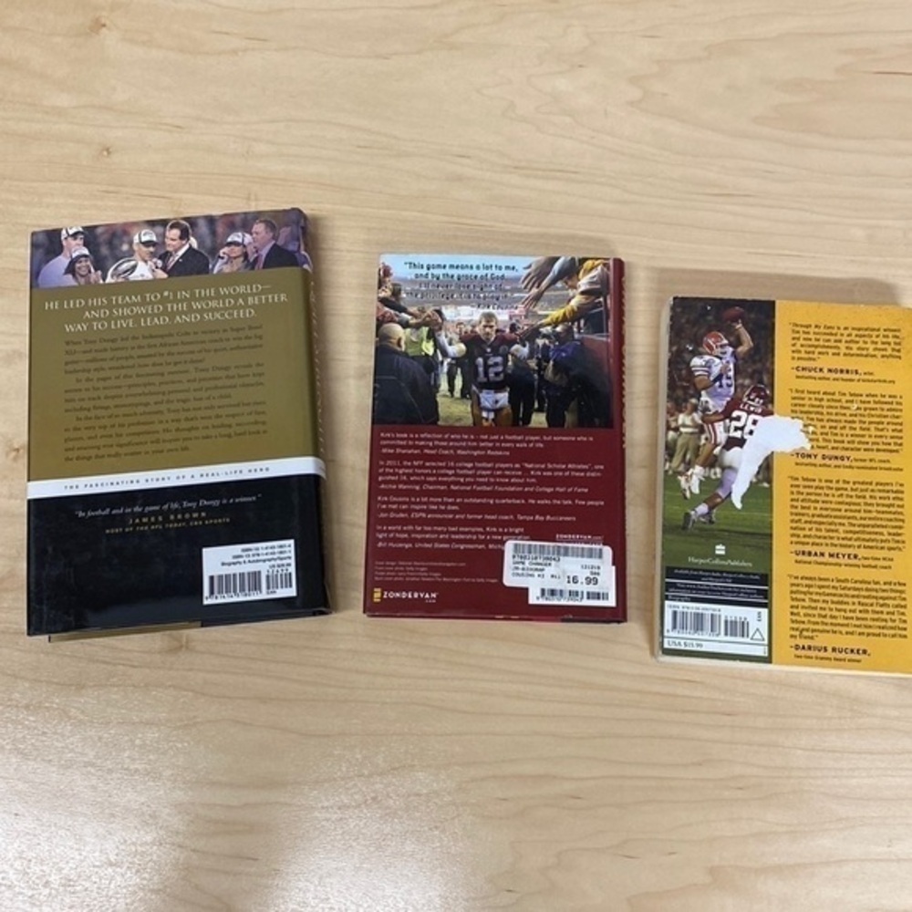 Tony Dungy, Kirk Cousins, Tim Tebow‎ books - Picture 3 of 6